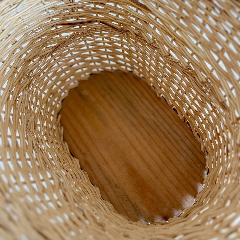 Vintage Basket with Wood Bottom and Nails